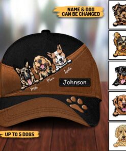 Dog Carbon Brown Personalized Cap